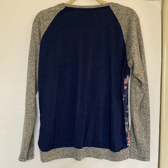 KUT FROM THE KLOTH Benter Mixed Material Top blue pink spring floral L - Picture 4 of 8